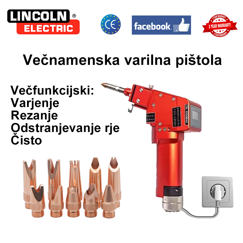 (Nova funkcija čiščenja) 10000 W večnamenska laserska varilna pištola (varjenje zlata/srebra/bakra/železa/aluminija/nerjavečega jekla), varjenje + odstranjevanje rje + rezanje (hitrost 20 m/min, debelina 0-30 mm)