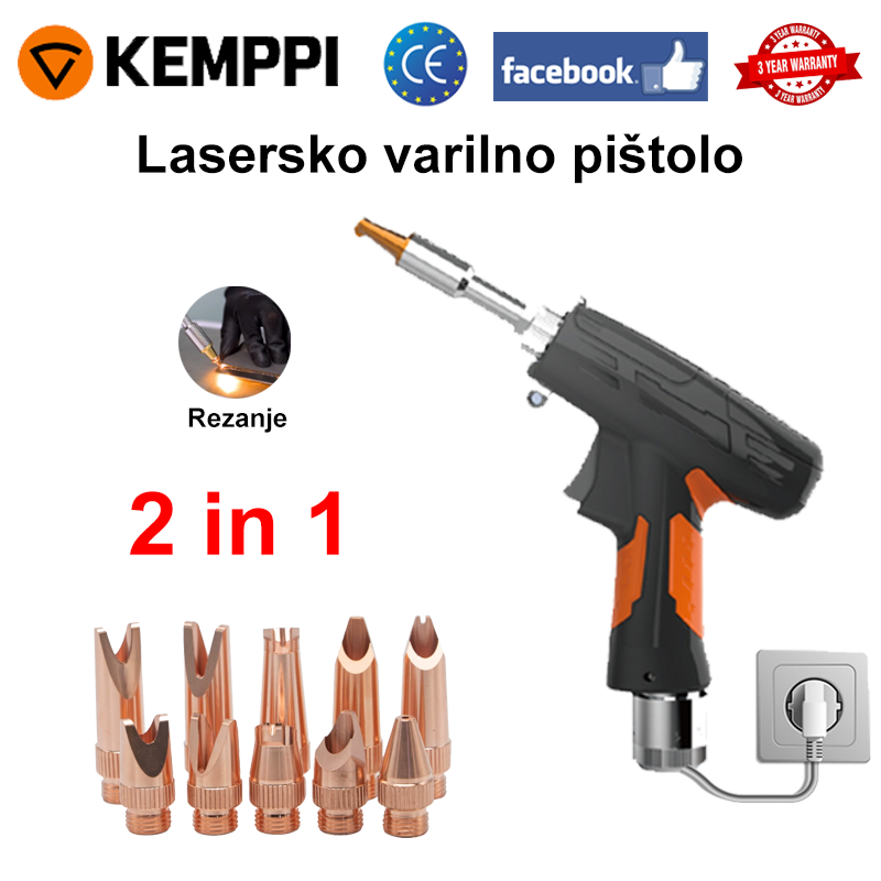 6000W večnamenska laserska varilna pištola (varjenje zlata/srebra/bakra/železa/aluminija/nerjavečega jekla), varjenje + rezanje (hitrost 10m/min, debelina 0-10mm)