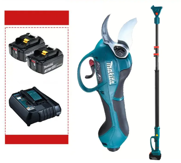【⚡️90 €! 】(1,5 m teleskopska palica) [Makita DUP361PT2 2000 W + dve bateriji 48 V 6,0 Ah + polnilnik] Življenjska doba baterije: 12 ur